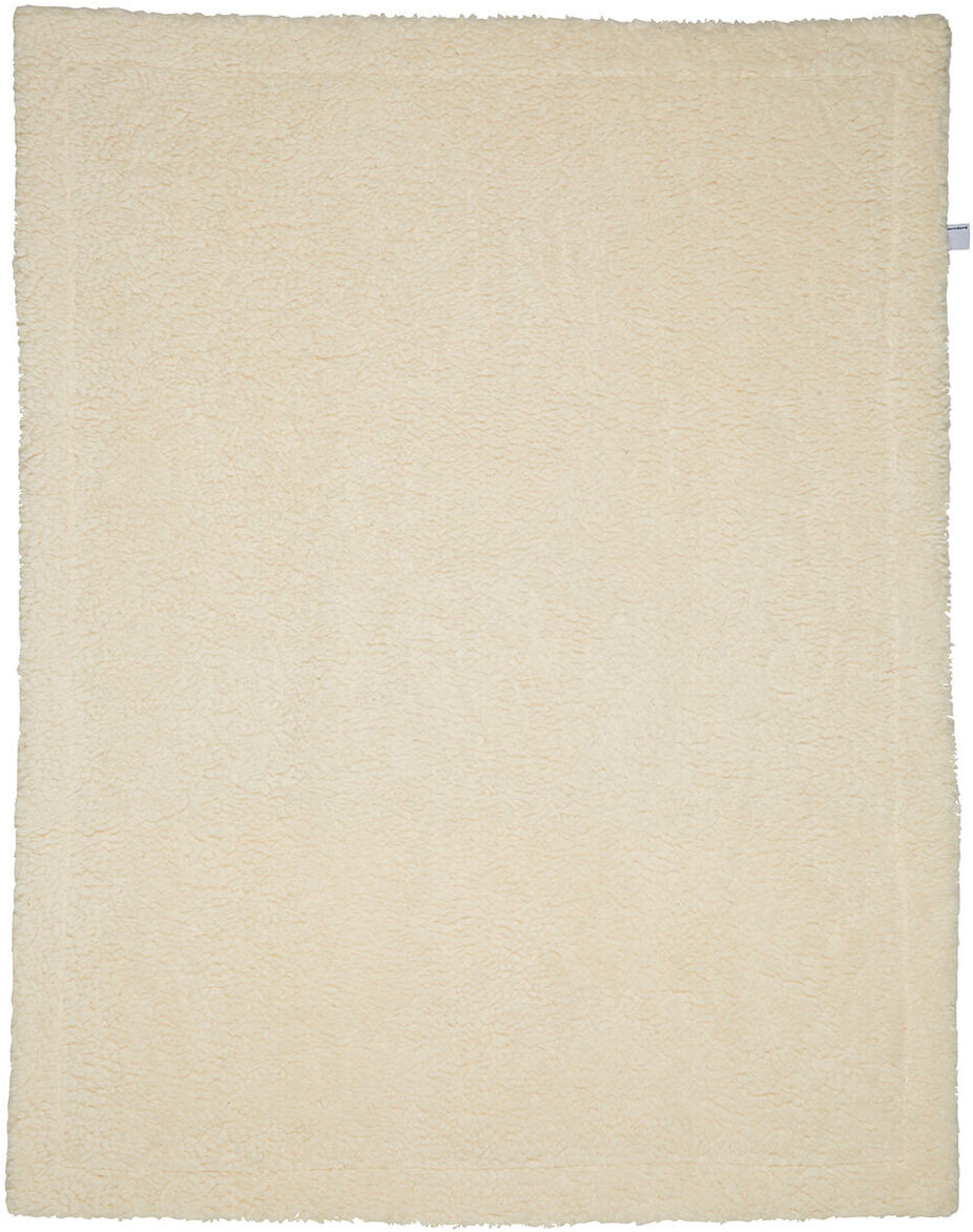 Cremefarbene, weiche Baby-Kuscheldecke mit schafähnlicher Textur, ideal für Neugeborene und Kleinkinder, um Wärme und Komfort zu bieten.