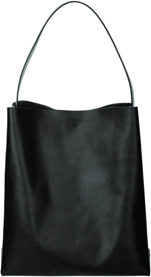 Eine minimalistische, schwarze Ledertasche namens 'Neo Cep' mit einem langen Schulterriemen. Ideal für den täglichen Gebrauch und elegante Anlässe.