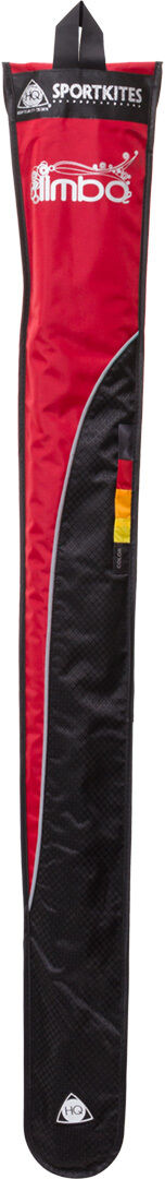 Kinder-Lenkdrachen 'Limbo II Lava' Verpackung in Rot und Schwarz mit Schriftzug 'Sportkites Limbo' und Aufhängevorrichtung.