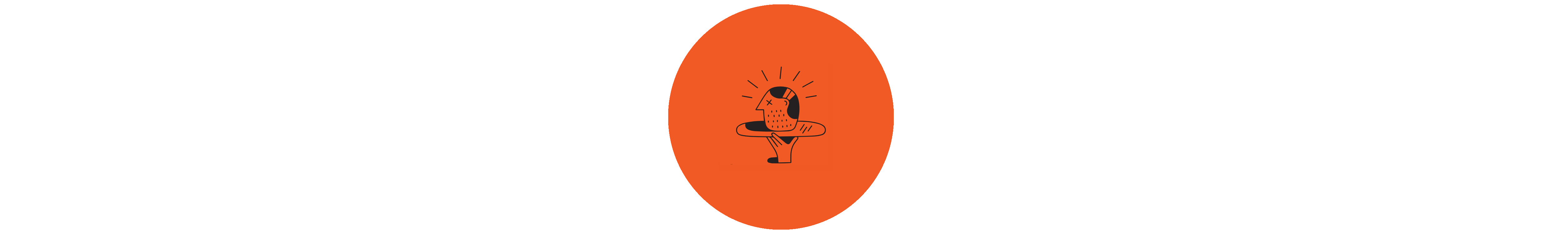 ZEIT Verbrechen Logo auf orangenem Kreis