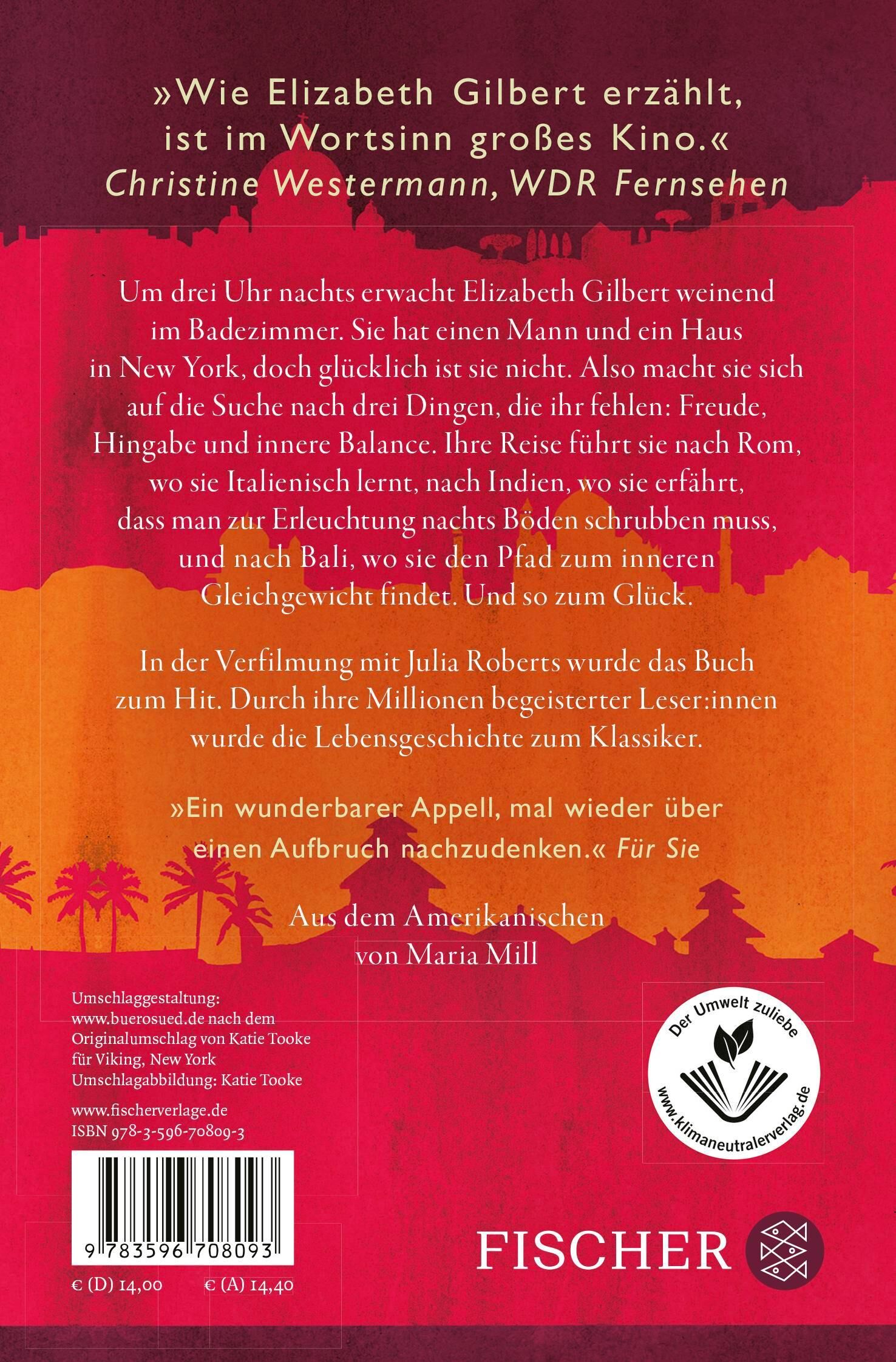 Rückansicht - Gilbert, E: Eat, Pray, Love