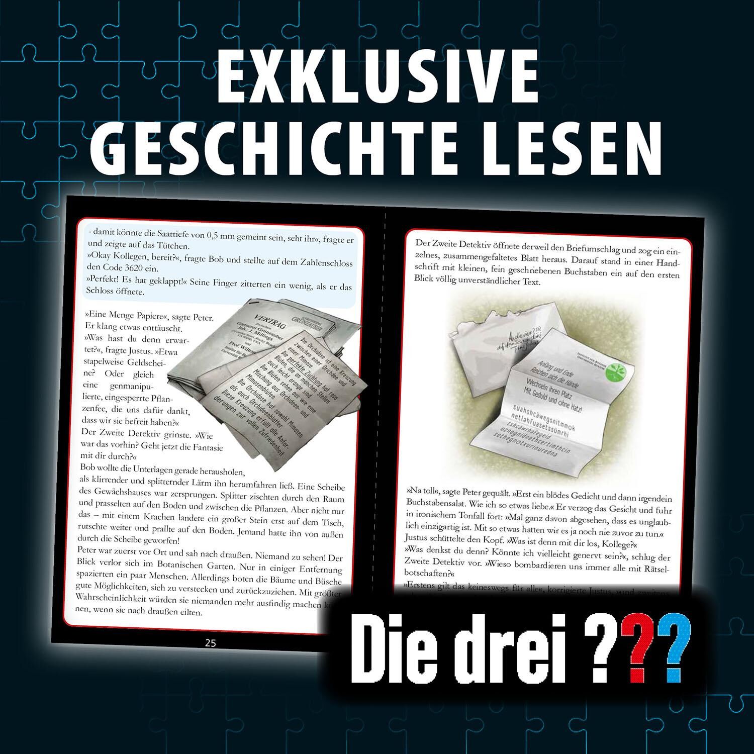 Innenansicht zu Krimi-Puzzle: Die drei ??? - Die Blüte des Verderbens