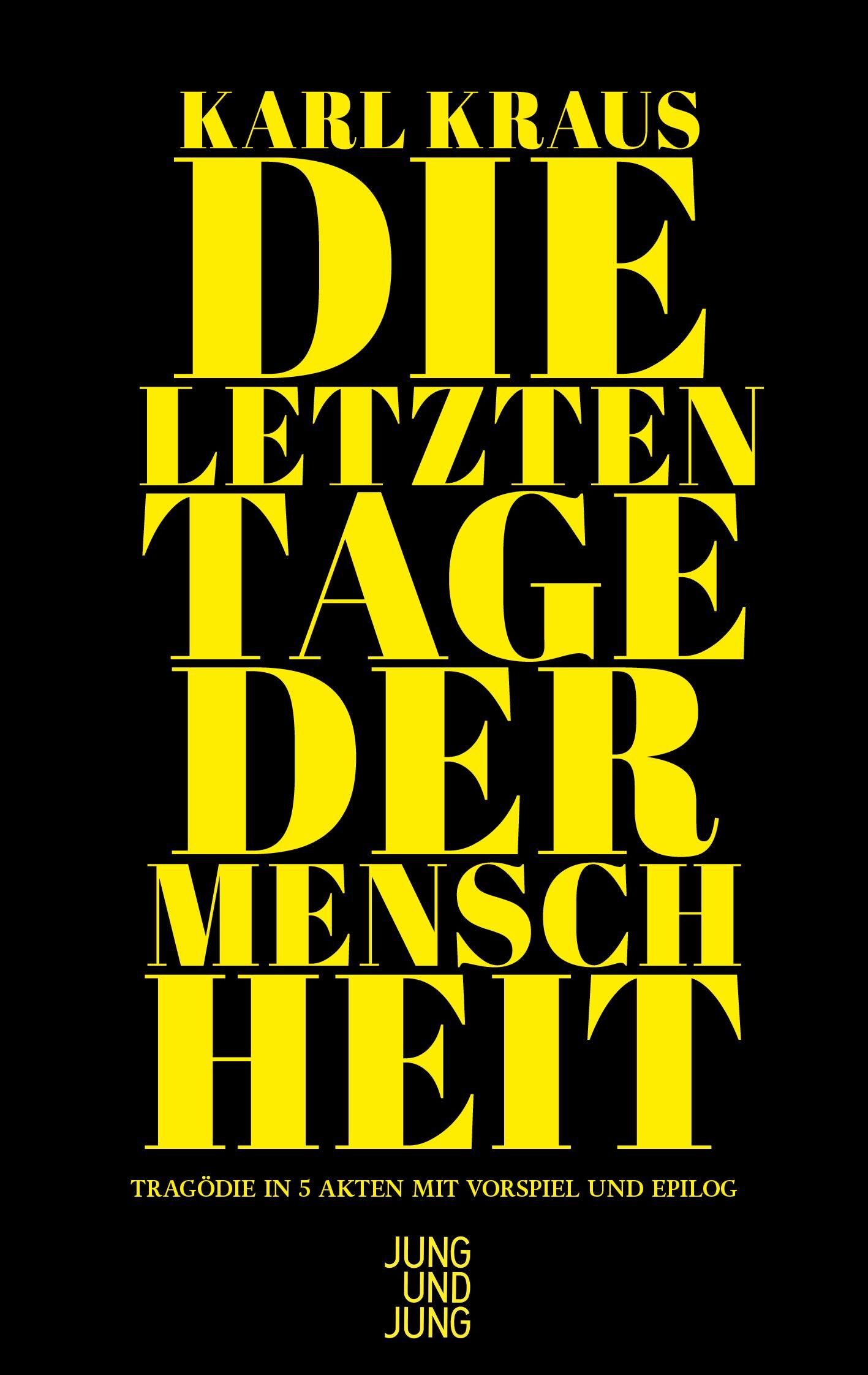 Cover Kraus, K: Die letzten Tage der Menschheit