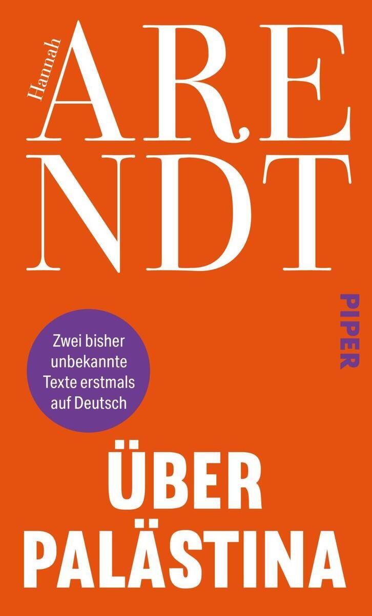 Cover Arendt, H: Über Palästina