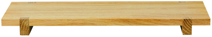 Ein japanisches Holzbrett aus hellem Holz mit zwei stabilen, rechtwinkligen Füßen, minimalistisches Design geeignet für Küchen, Essenspräsentation und als stilvolle Dekoration.