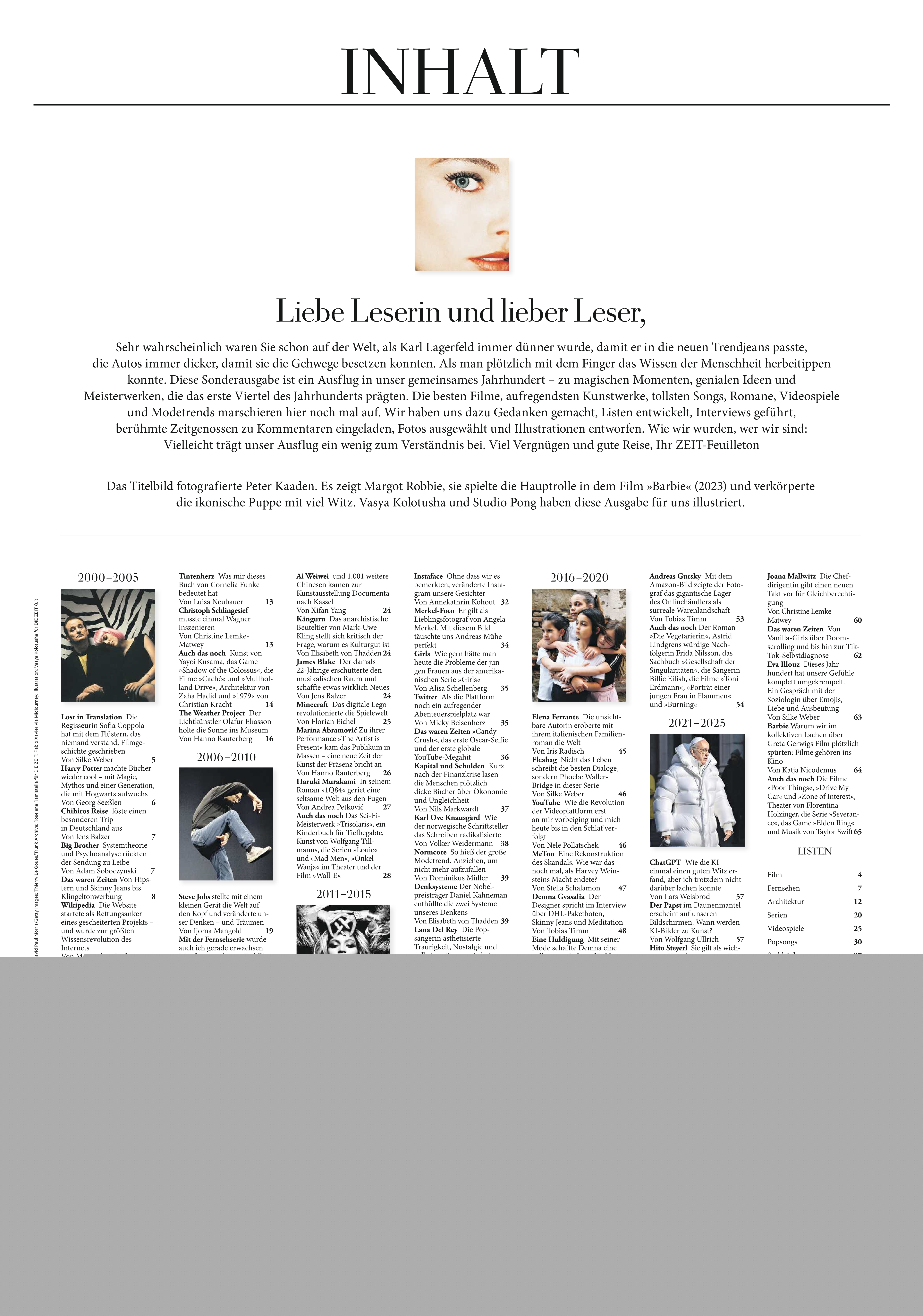 Seitenlayout der Zeitung DIE ZEIT 22/2025 mit Textabschnitten, Bildern, einem Leserbrief und verschiedenen Rubriken wie Politik, Kultur und Wirtschaft.