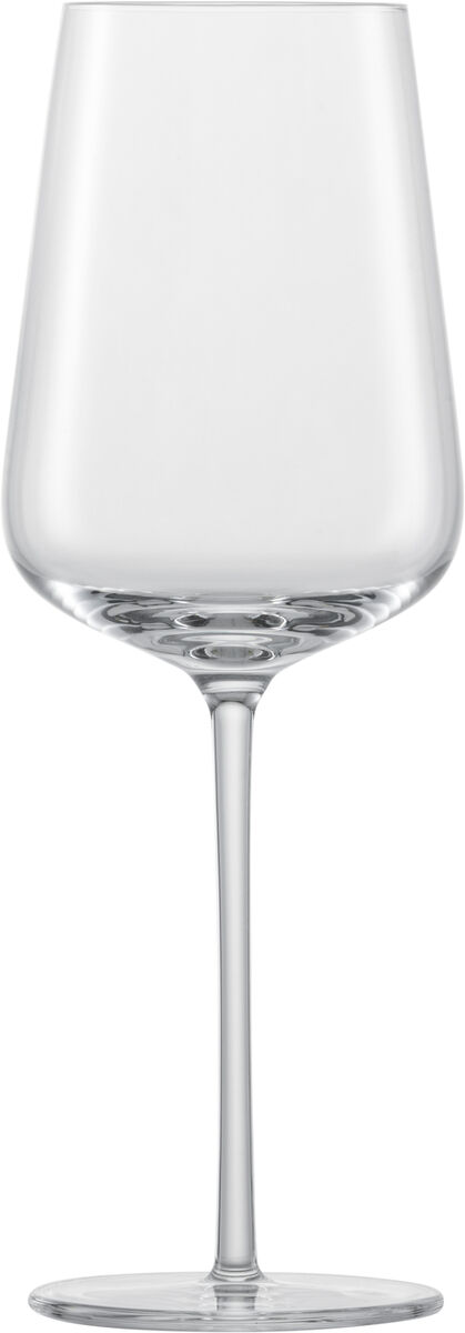 Zwei schlanke, elegante Weingläser aus Kristallglas der Marke Vervino, speziell für Riesling-Weine.