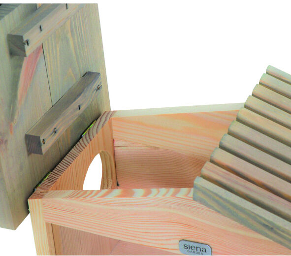 Eichhörnchen Haus »Knabber Knusper« aus Holz mit aufklappbarem Dach und seitlichem Futterloch. Besonders für Natur- und Tierliebhaber geeignet.