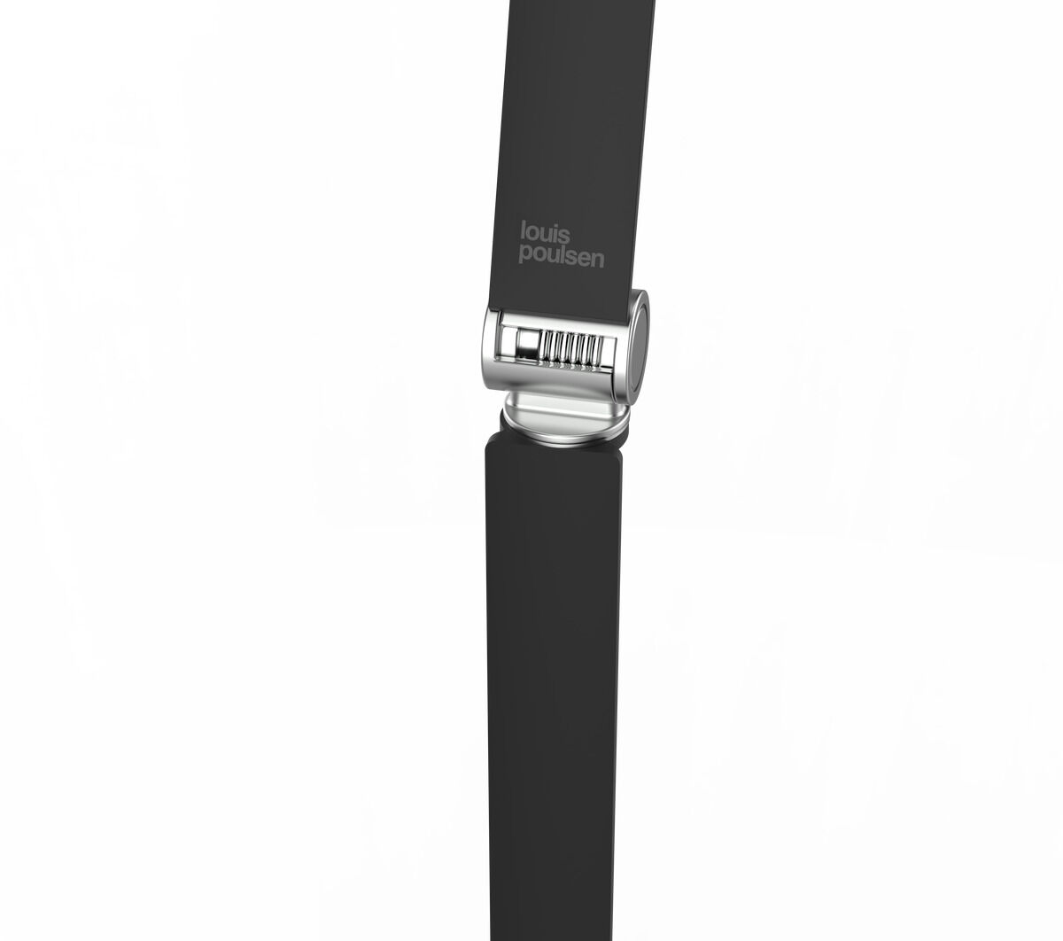 Schwarze Stehleuchte NJP von Louis Poulsen in einem modernen und minimalistischen Design, das sich durch hochwertige Materialien und Einstellbarkeit auszeichnet. Perfekt für Wohnzimmer, Arbeitszimmer oder Büro.