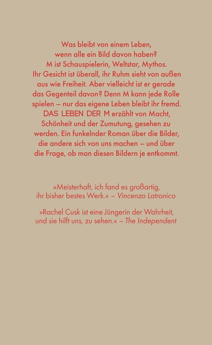 Rückansicht - Cusk, R: Leben der M