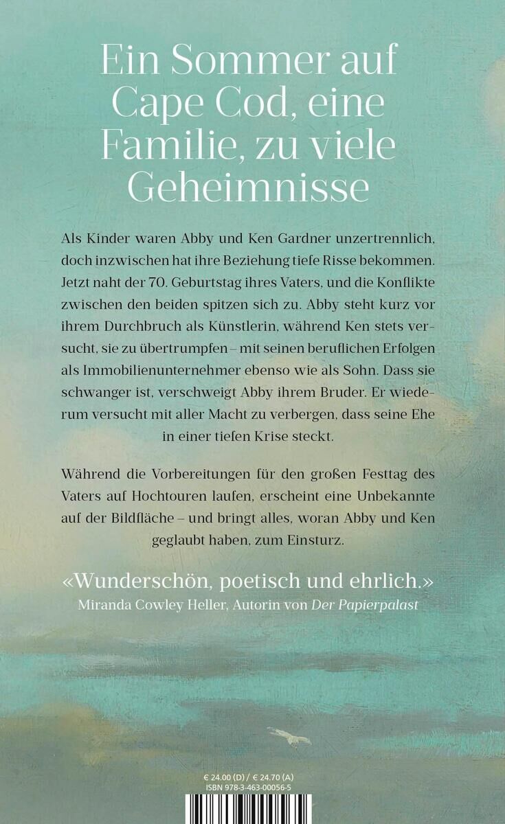 Die Rückseite des Buches 'Treibgut' von A. Brodeur zeigt den Text über die Verbindung zwischen Abby und Ken Gardner, die als Kinder unzertrennlich waren, aber durch die Geheimnisse ihrer Familie auseinandergerissen wurden. Zitate loben das Buch als 'wunderschön, poetisch und ehrlich.'
