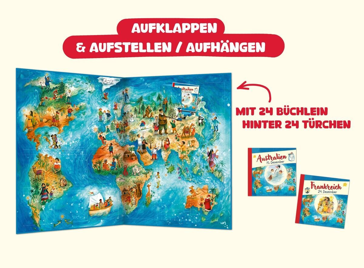 Innenansicht zu Sack, R: Weihnachten in aller Welt
