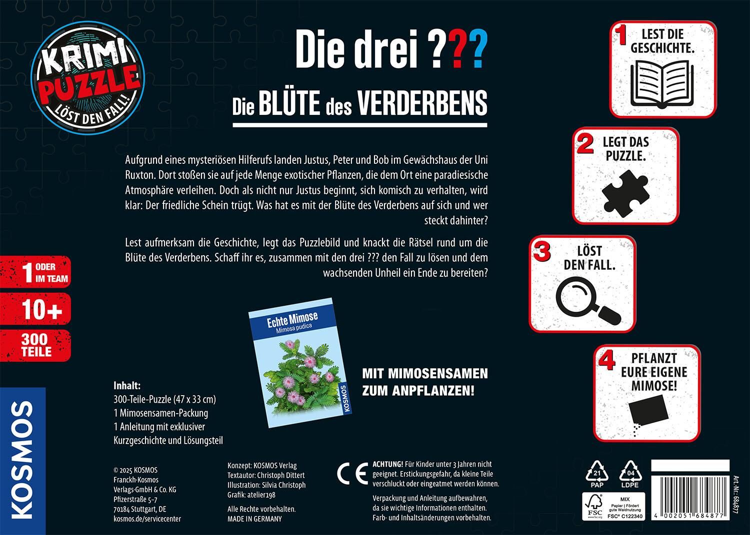 Innenansicht zu Krimi-Puzzle: Die drei ??? - Die Blüte des Verderbens