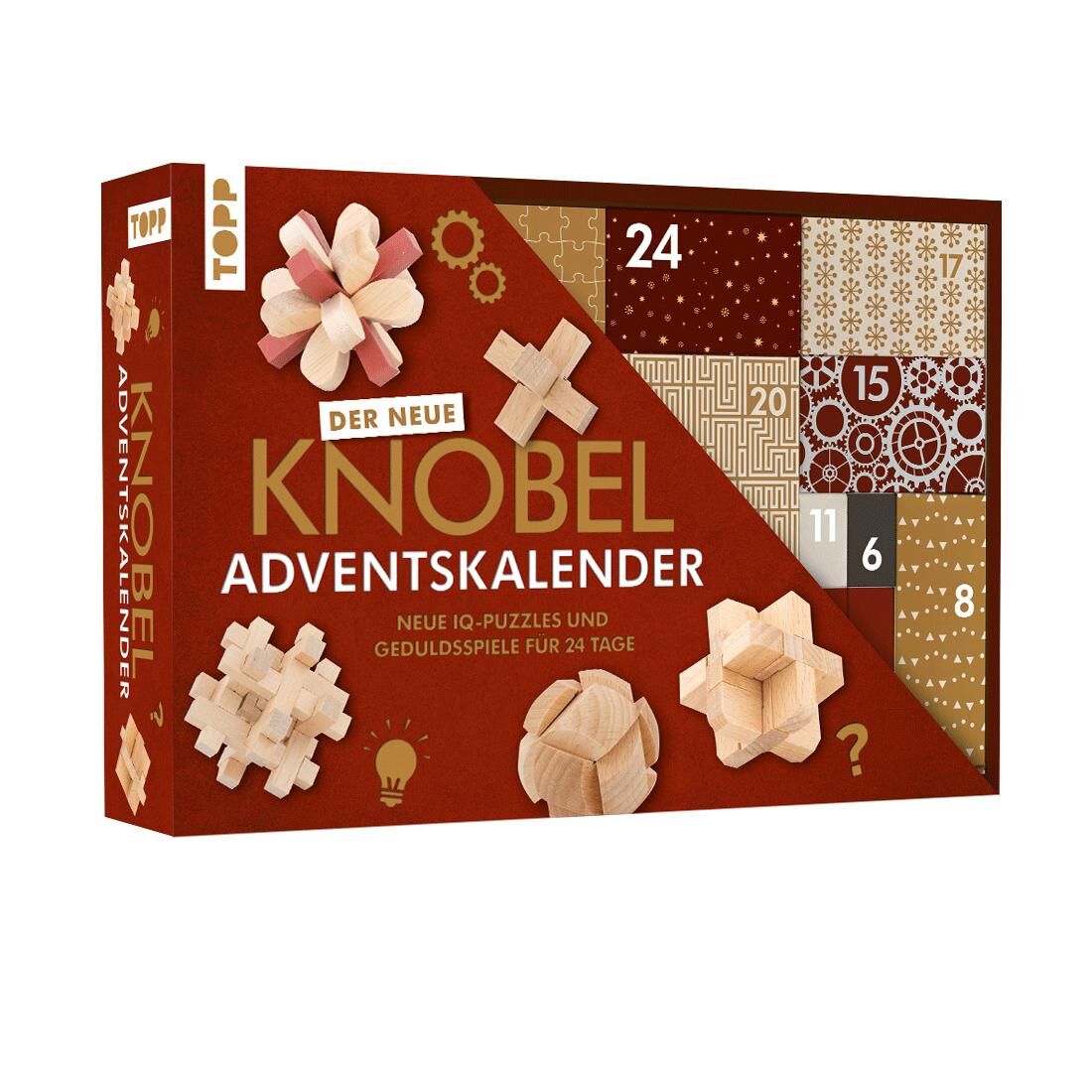 Cover Knobelspiel-Adventskalender - Neue IQ-Puzzles und Geduldsspiele für 24 Tage