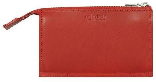 Rote, minimalistische Lederbrieftasche der Marke »Näver« mit Reißverschluss und schlichtem Design. Geeignet für Damen und Herren als elegantes Accessoire für den Alltag.