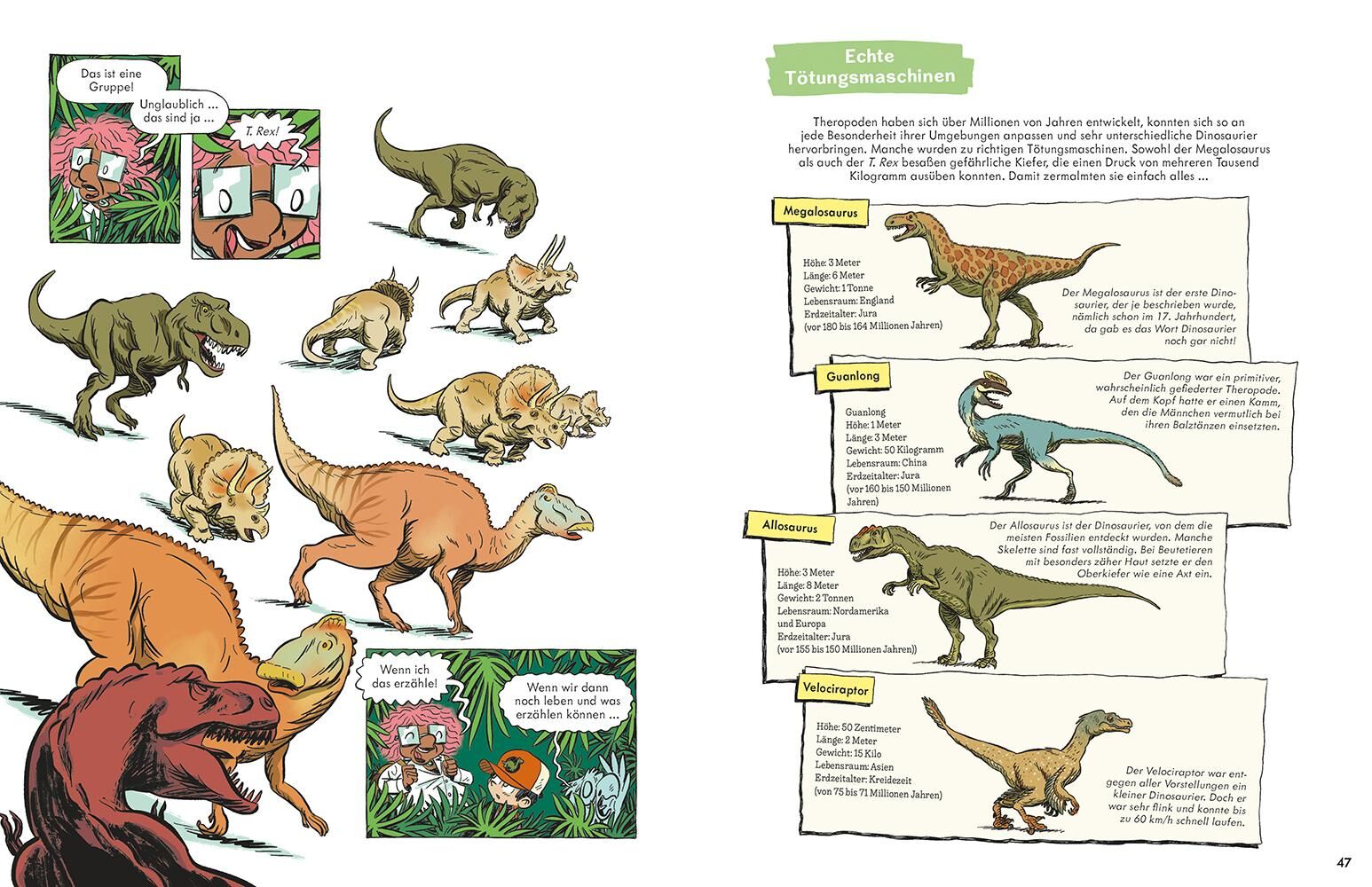 Innenansicht zu Guichon-Laurier, T: Dinosaurier - Eine Zeitreise in ein Land