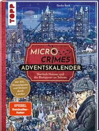 Cover Micro Crimes Adventskalender - Sherlock Holmes und die Blutspuren im Schnee. Mit XXL-Wimmelposter und Stickern durch London
