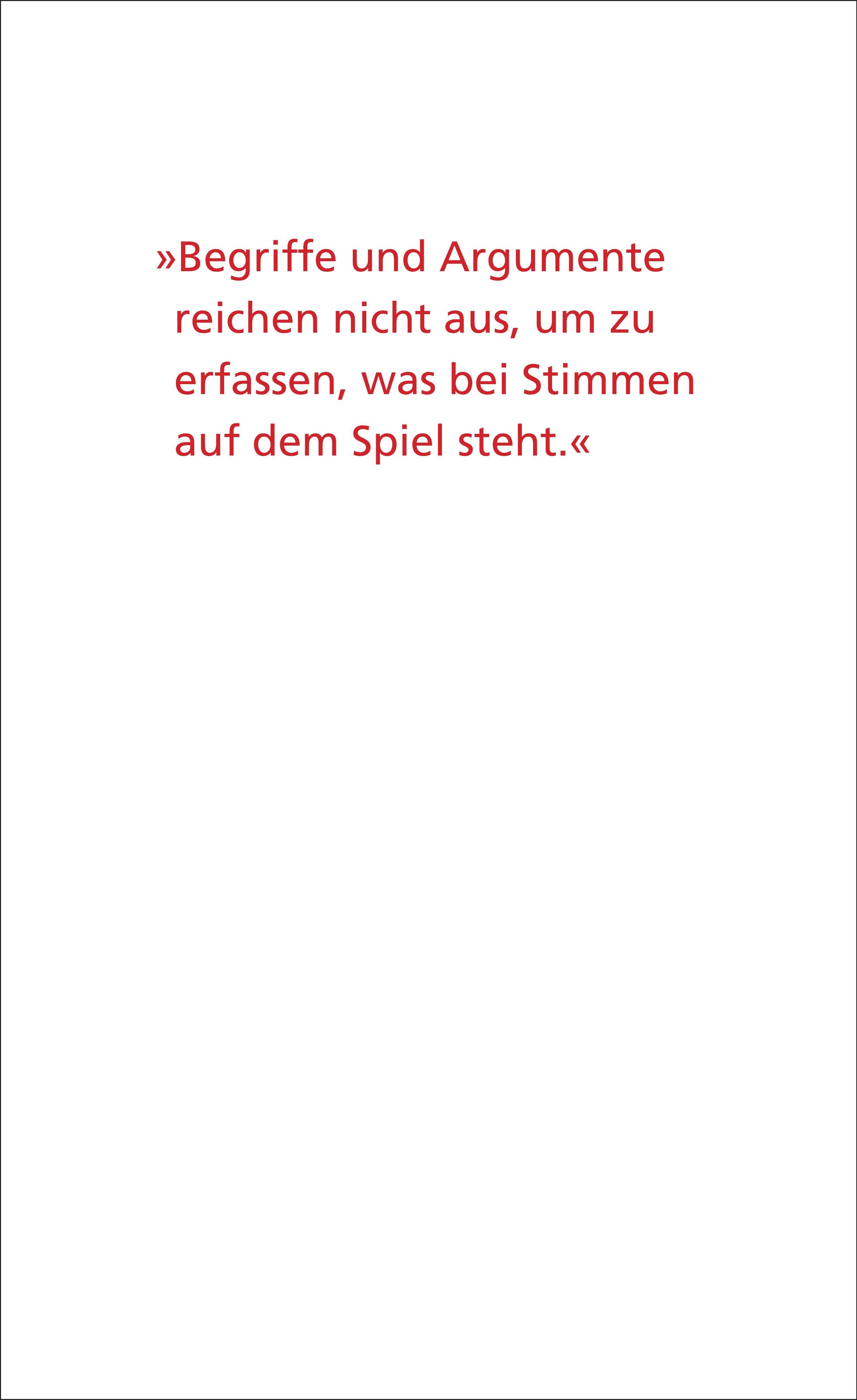 Rückansicht - Gumbrecht, H: Leben der Stimme
