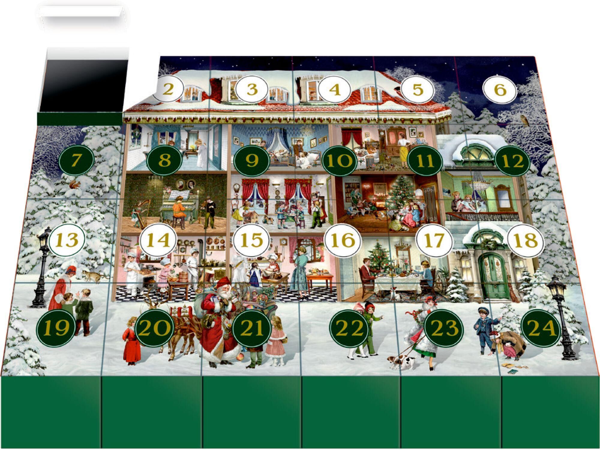 Innenansicht zu Puzzle-Adventskalender - Unser wunderbares Weihnachtshaus