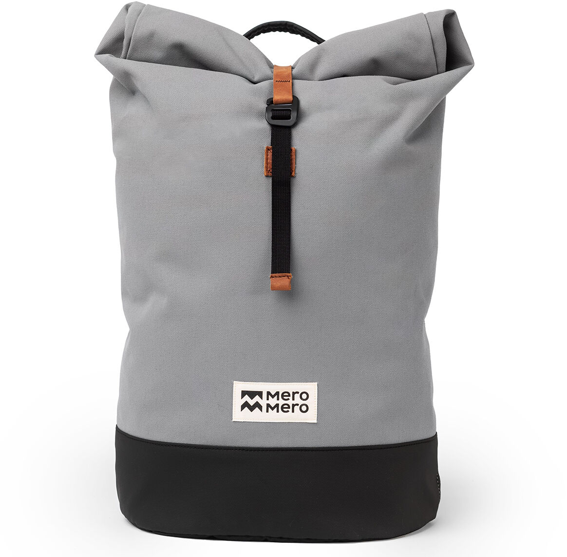Grau und schwarz Fahrradtasche/Rucksack »Annecy« mit einem modernen Design. Die Tasche verfügt über einen orangen Verschluss und ein Logo auf der Vorderseite.