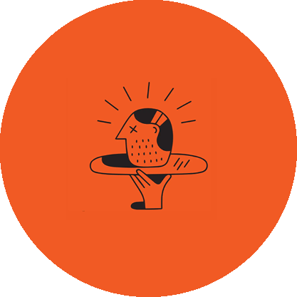 ZEIT Verbrechen Logo auf orangenem Kreis