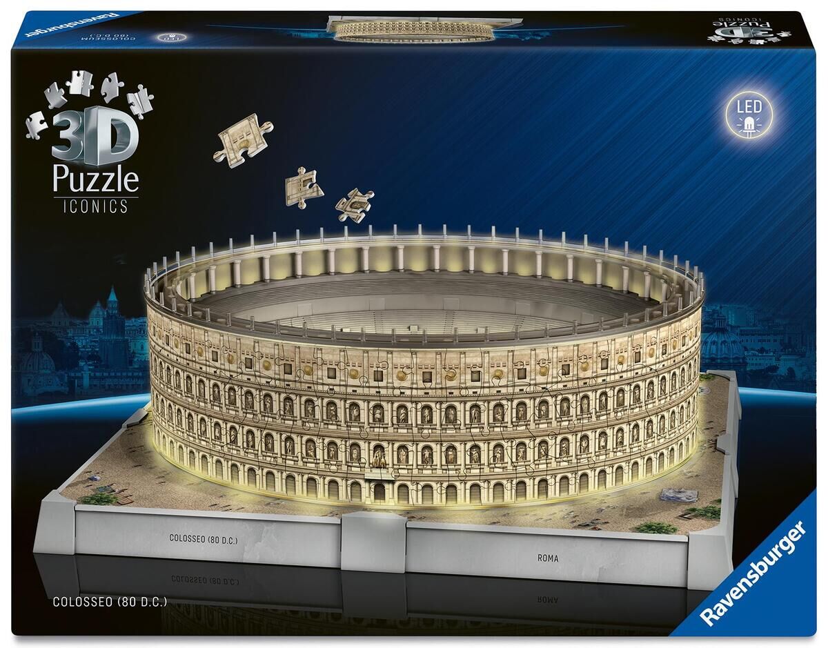 Cover 3D Puzzle Iconics: Kolosseum Rom - mit Licht