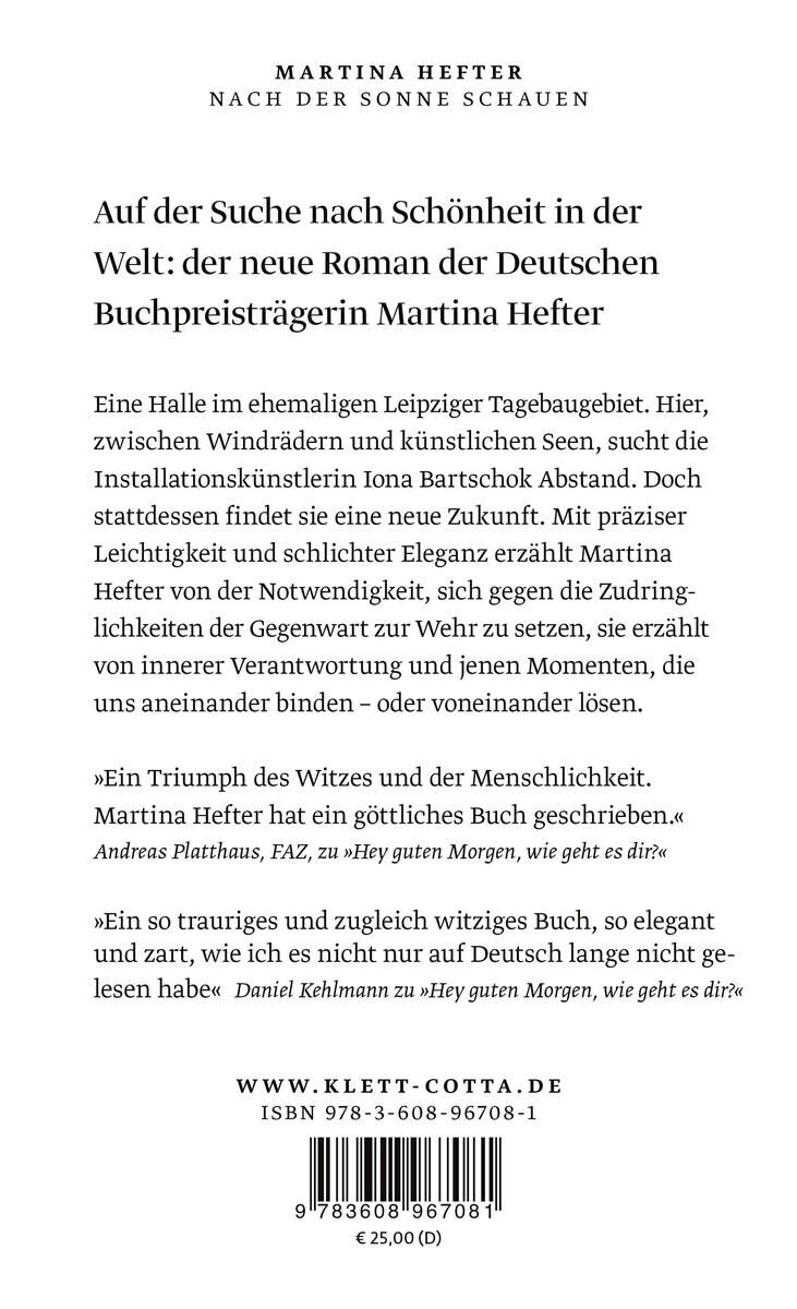 Rückansicht - Hefter, M: Nach der Sonne schauen