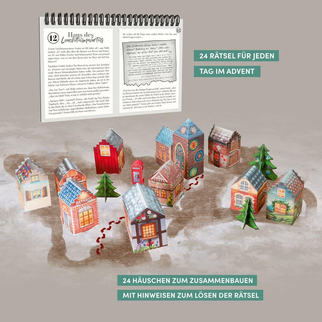 Innenansicht zu Krimi im Cottage - Das Rätsel-Weihnachtsdorf - Adventskalender