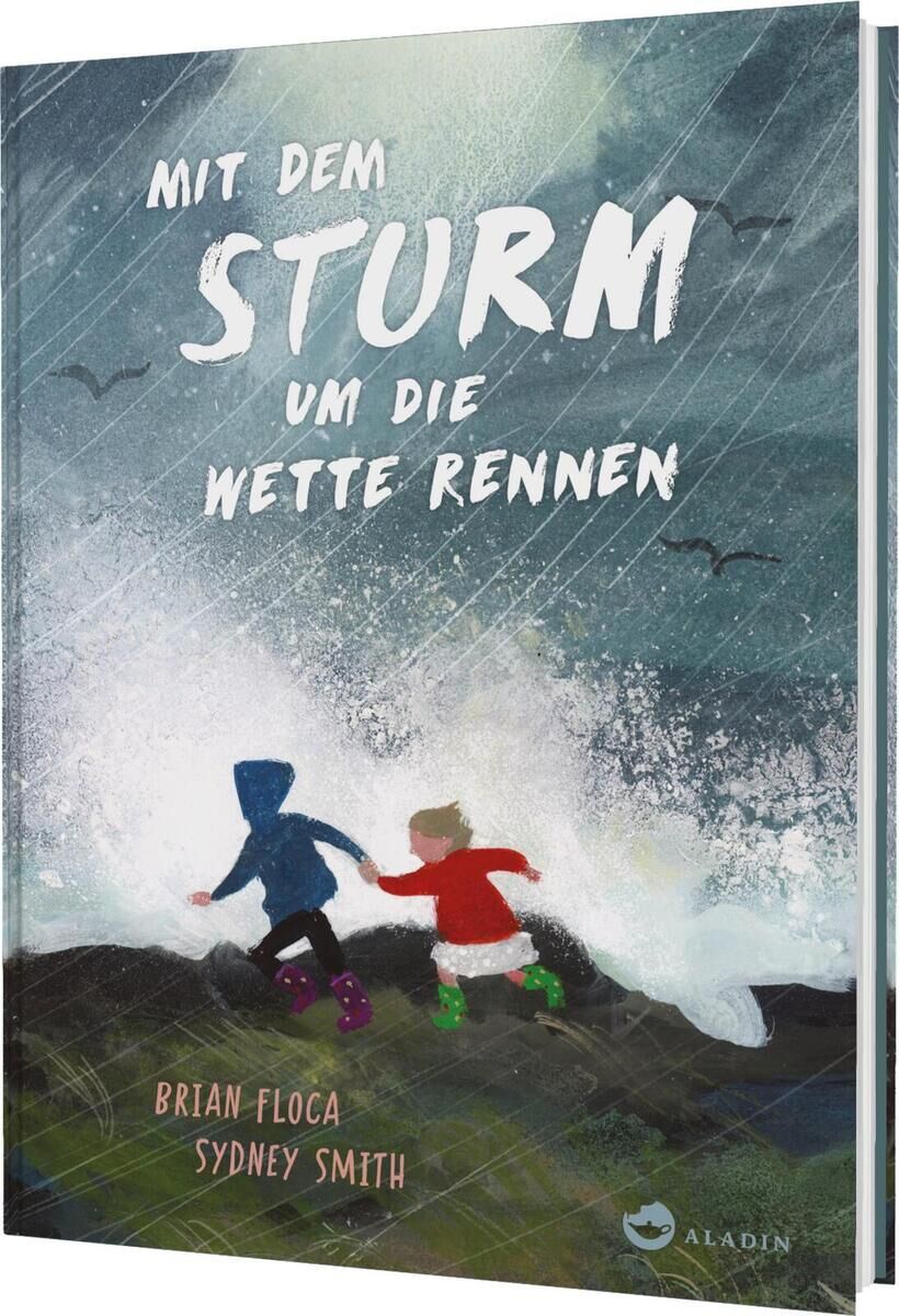Cover Floca, B: Mit dem Sturm um die Wette rennen