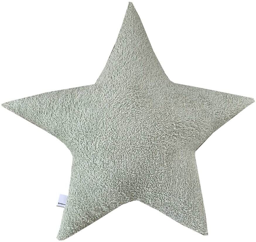Dieses personalisierbare »Sternenkissen« ist in einer sanften pastellgrünen Farbe gehalten. Das weiche, sternförmige Kissen eignet sich perfekt als Dekoration oder Kuschelkissen in Wohn- oder Kinderzimmern.