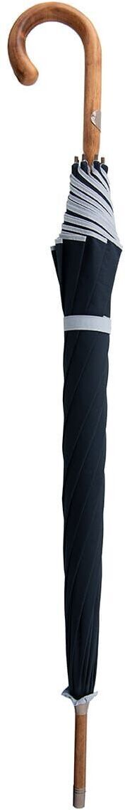 Regenschirm »Norfolk Oxford« in Blau mit einem traditionellen Holzgriff. Geeignet für Erwachsene, ideal für regnerische Tage.