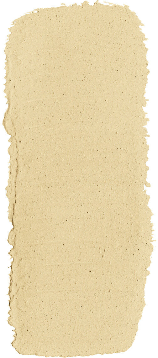 Ein einzelner Farbfleck in Beige, der eine natürliche Lehmbeschichtung darstellt.