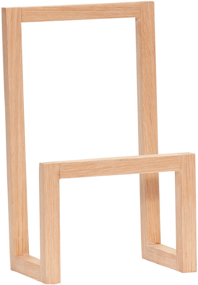 Magazinhalter aus Eichenholz mit minimalistischer und moderner Gestaltung. Ideal für die Aufbewahrung von Zeitschriften und Büchern, passend für Büro oder Wohnzimmer.