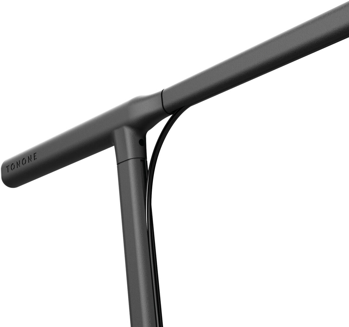 Elegante, minimalistische Leuchte »ONE« mit Halterung in Schwarz und Grau, geeignet für den Schreibtisch oder Wohnbereich, von der Marke Tonore.