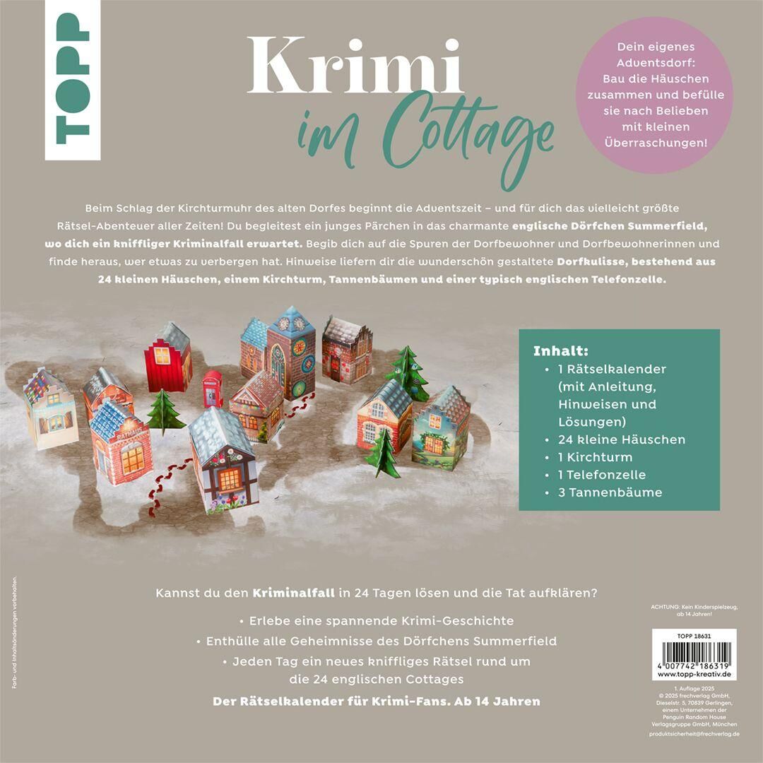 Innenansicht zu Krimi im Cottage - Das Rätsel-Weihnachtsdorf - Adventskalender