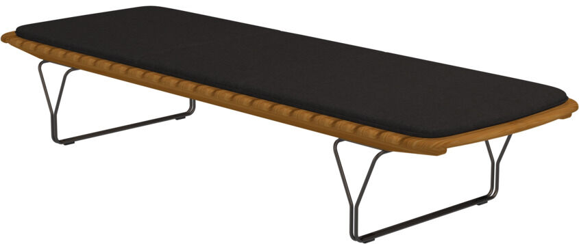 Eine Auflage »MOLO«, geeignet für Gartenmöbel, in schwarz und braun, mit einem zeitlosen Design, das Komfort und Bequemlichkeit für die Nutzung im Freien bietet.