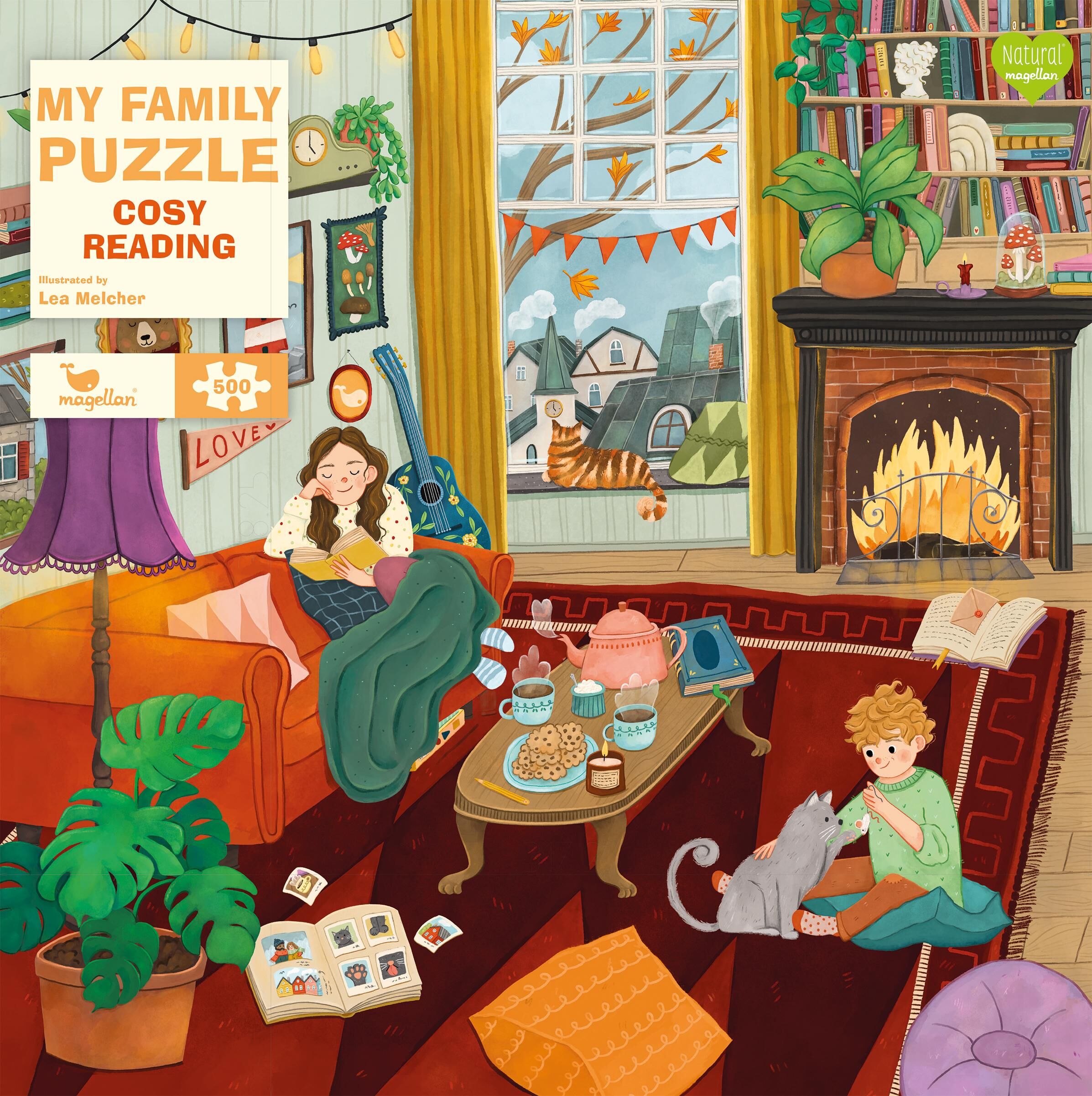 Cover My Family Puzzle - Cosy Reading - 500 Teile