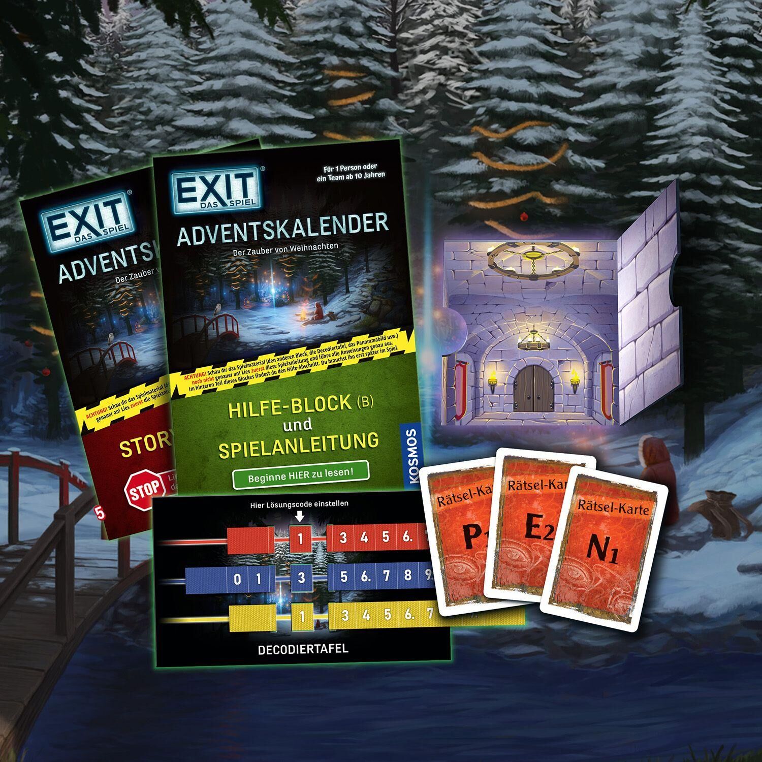 Innenansicht zu EXIT® - Das Spiel - Adventskalender: Der Zauber von Weihnachten
