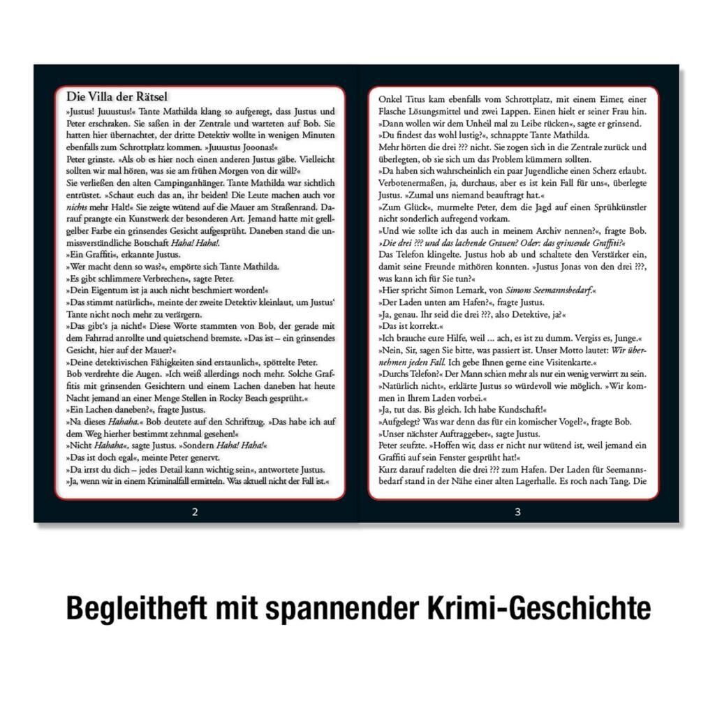 Innenansicht zu Krimipuzzle ??? 300 Teile / Die Villa der Rätsel