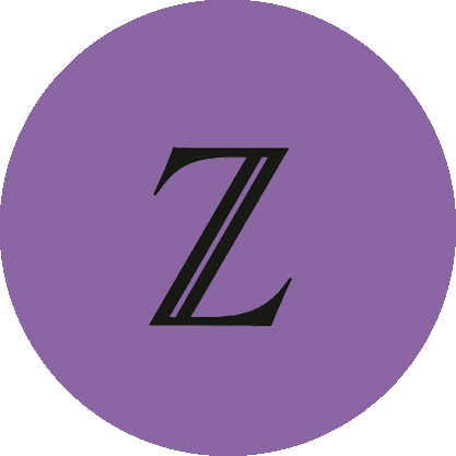 ZEIT logo auf lila Kreis