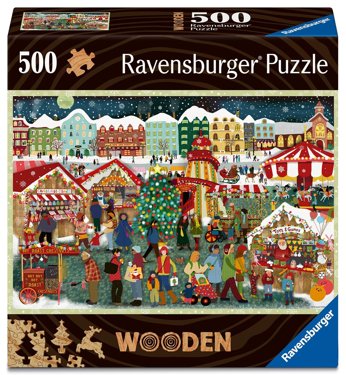 Cover WOODEN Puzzle - Weihnachtsmarkt - Holzpuzzle - 500 Teile