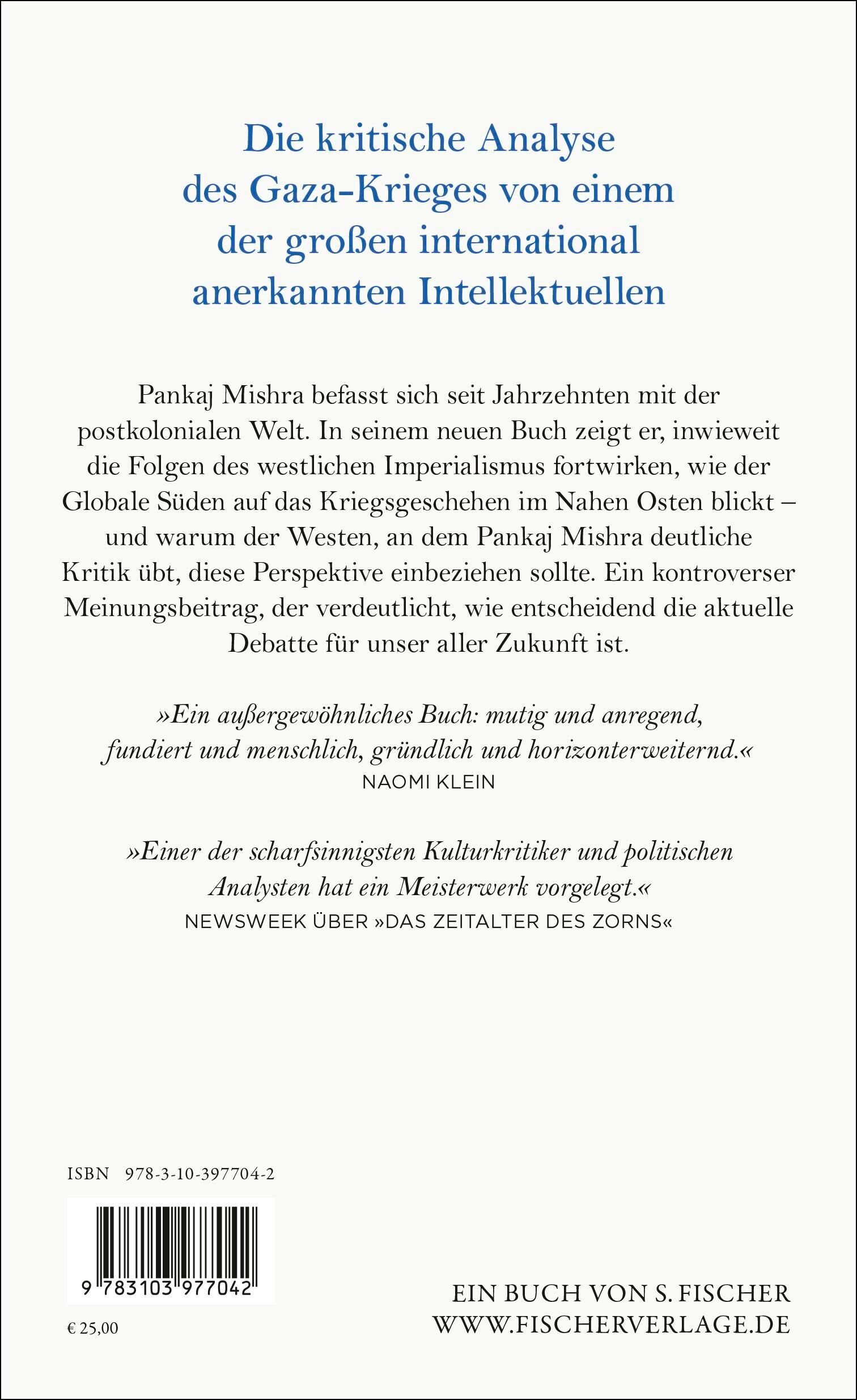 Rückansicht - Mishra, P: Welt nach Gaza