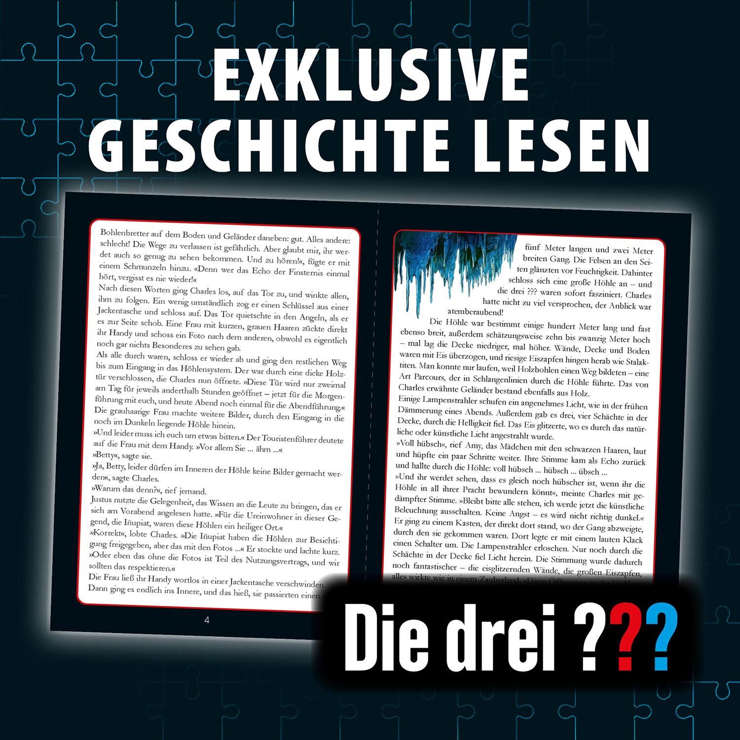 Innenansicht zu Krimi-Puzzle: Die drei ??? - Das Echo der Finsternis