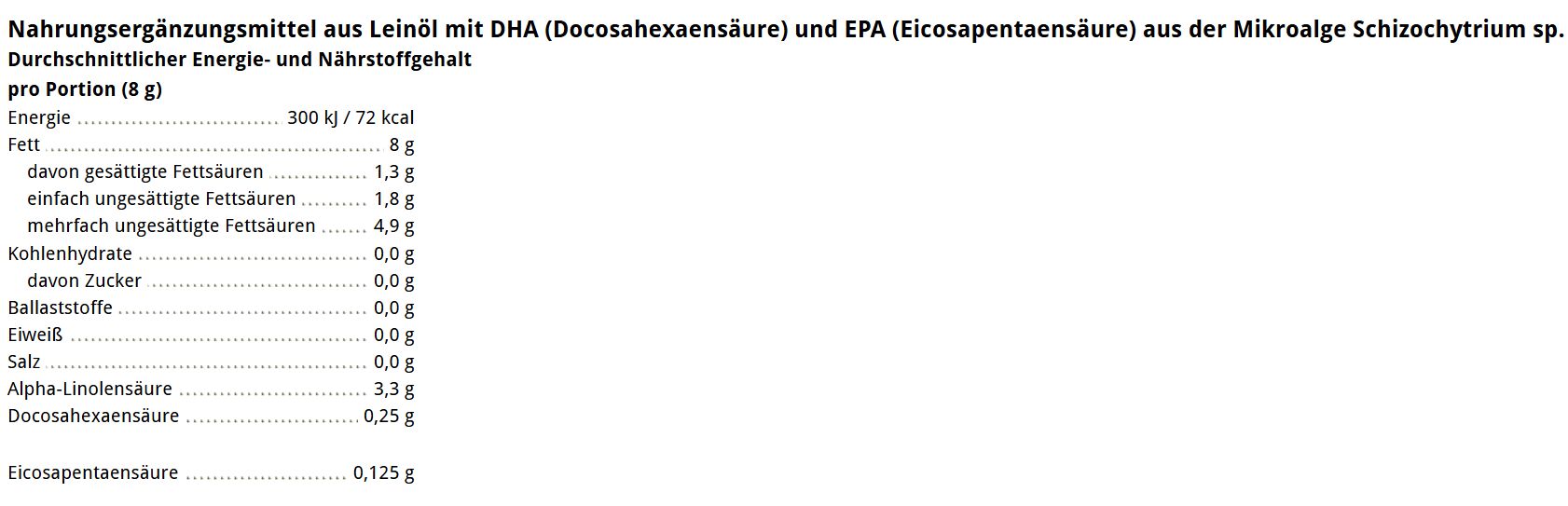 Das Bild zeigt ein Set aus drei 250 ml Flaschen Omega 3 Lieblinge, bestehend aus Leinöl mit DHA und EPA aus Mikroalgenöl. Die Flaschen stehen nebeneinander, sind mit klaren, modernen Etiketten versehen und zeichnen sich durch eine natürliche und hochwertige Aufmachung aus. Das Produkt richtet sich an ernährungsbewusste Menschen und eignet sich besonders als vegane Omega-3-Quelle.