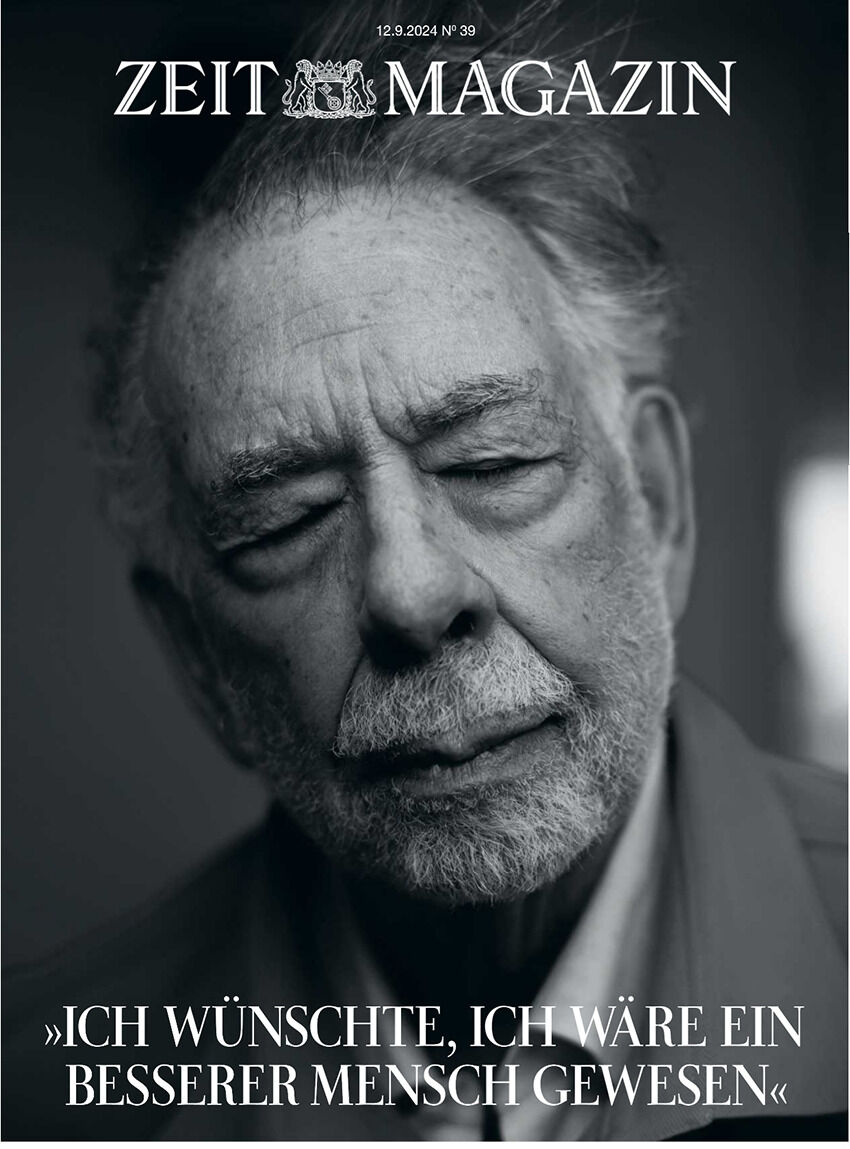 Titelbild der Zeitschrift DIE ZEIT 39/2024 mit einem Porträt eines älteren Mannes. Text auf dem Titel: 'Ich wünschte, ich wäre ein besserer Mensch gewesen'.