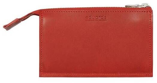 Rote, minimalistische Lederbrieftasche der Marke »Näver« mit Reißverschluss und schlichtem Design. Geeignet für Damen und Herren als elegantes Accessoire für den Alltag.