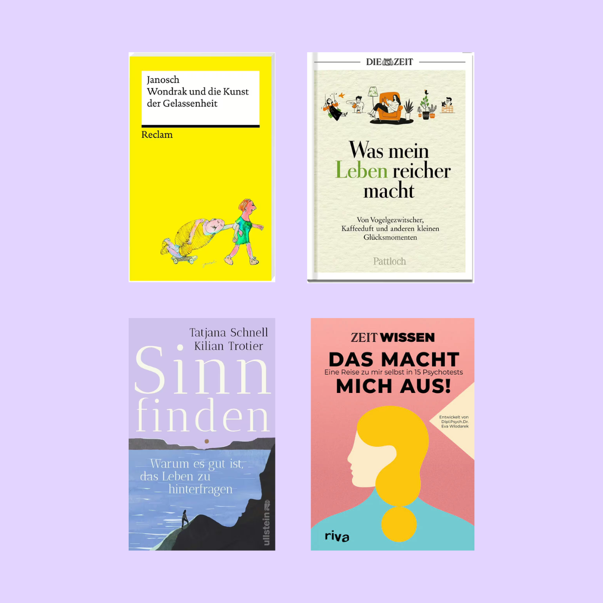 alt="Cover von Büchern, die die Kategorie Sinn und Achtsamkeit symbolisieren" 