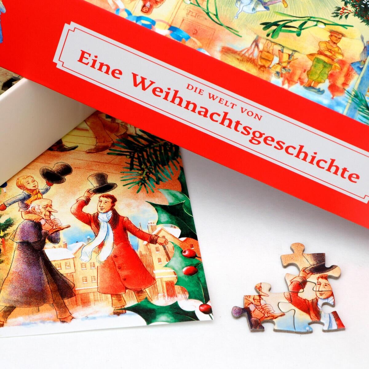 Innenansicht zu Die Welt von "Eine Weihnachtsgeschichte" - 1000 Teile Puzzle + Poster