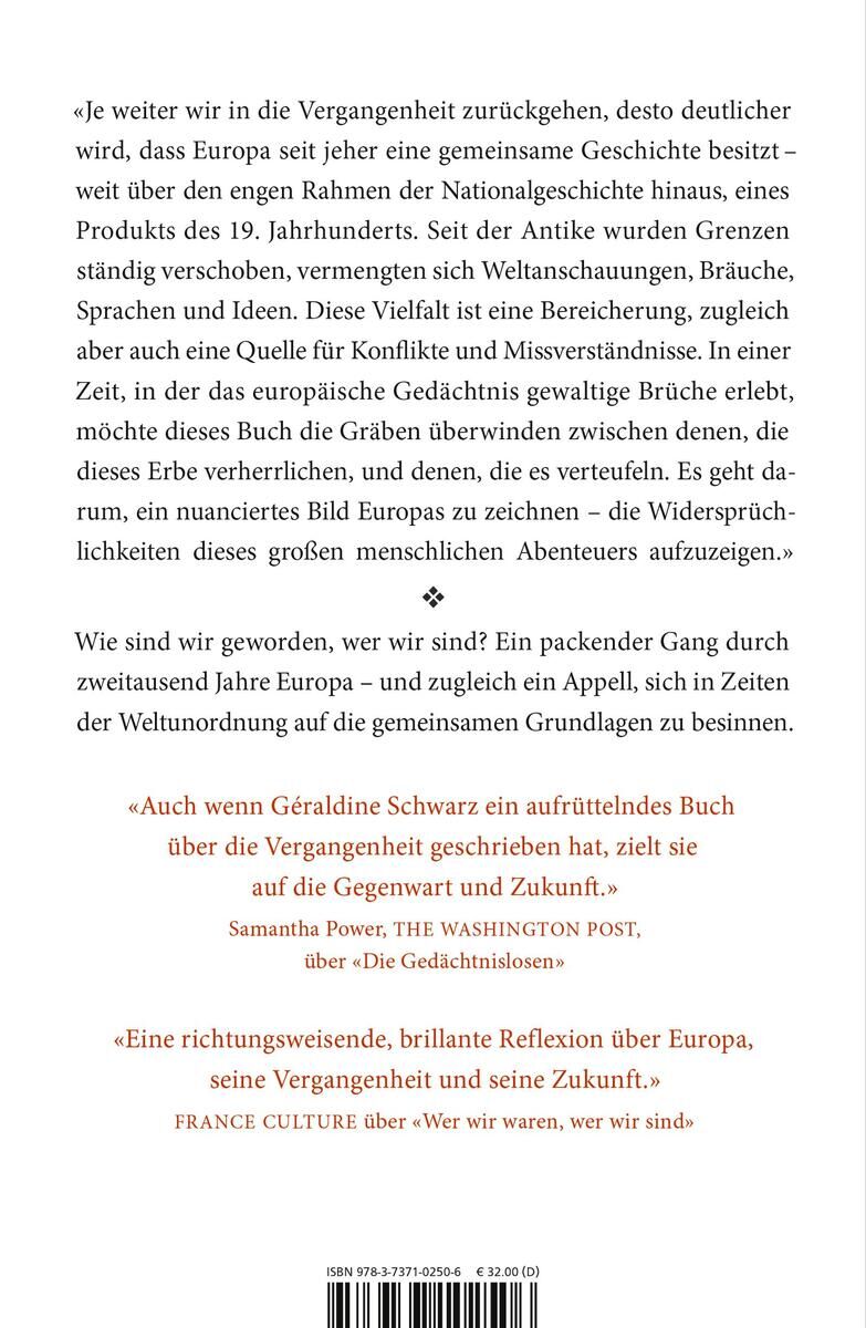 Rückansicht - Schwarz, G: Wer wir waren, wer wir sind