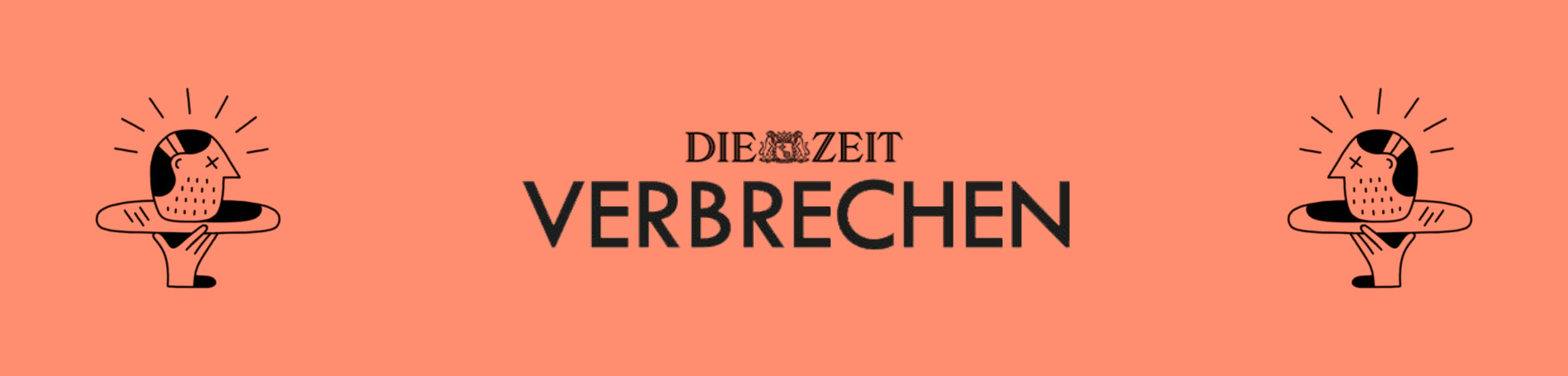 alt="Illustrationen und Logo vom ZEIT Verbrechen Podcast"